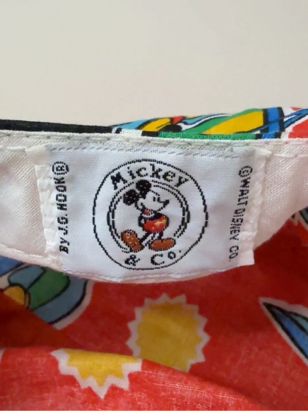 Vintage Mickey hat 80s 90s Mickey & co J.G. Hook cap kids toddler